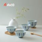 日本原产AITO美浓烧餐具日式餐碗 和蓝