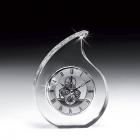 意大利原产Ranoldi水晶摆件 水滴形时钟客厅静音钟表座钟摆件