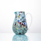 意大利原产ZECCHIN穆拉诺星河系列手工彩色玻璃冷水壶瓶蓝色